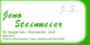 jeno steinmeier business card